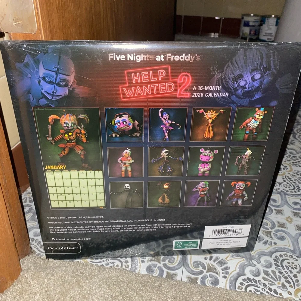 Five Nights at Freddy's Help Wanted 2 2026 - 16 month Calendar brand new